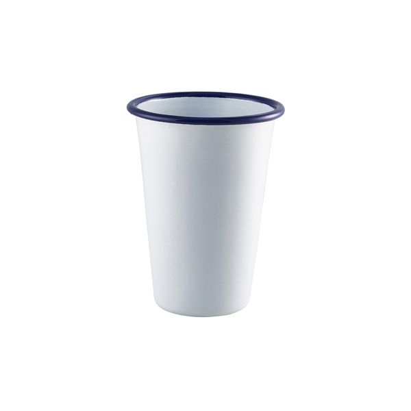 Picture of Ename Tall Tumbler White w Blue Rim 40cl/14oz