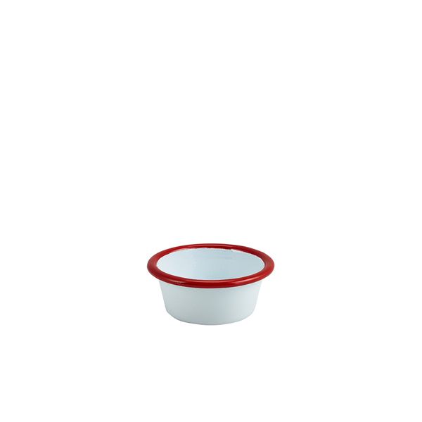 Picture of Enam Ramekin White w Red Rim 8cm 90ml/3.2oz