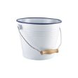 Picture of Enamel Bucket White with Blue Rim 22cm Dia