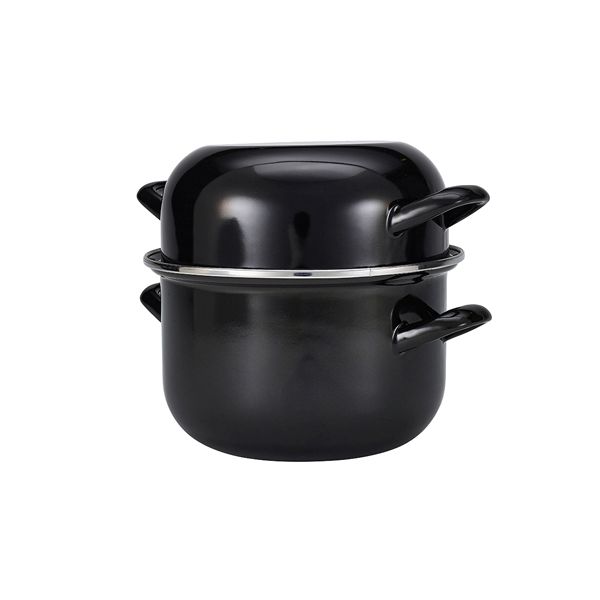 Picture of Black Enamel Mussel Pot 20cm (Dia)