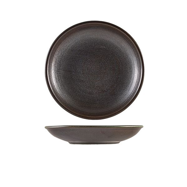 Picture of Terra Porcelain Black Deep Coupe Plate 21cm