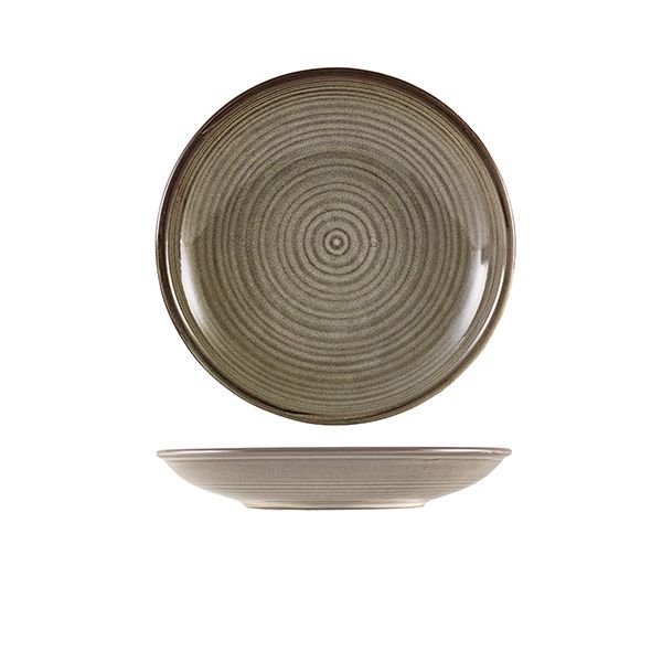 Picture of Terra Porcelain Grey Deep Coupe Plate 21cm