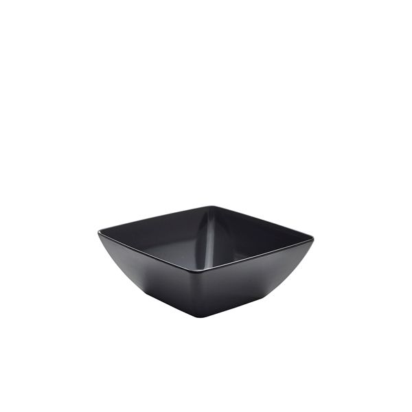 Picture of Black Melamine Curved Square Bowl 26.2cm