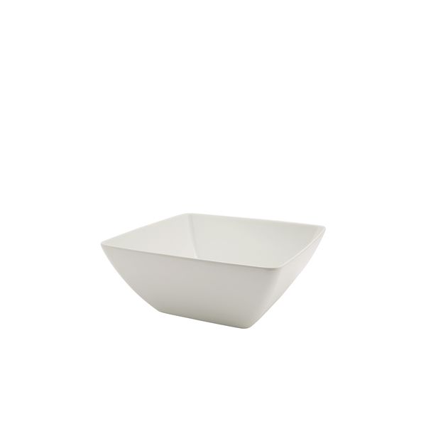 Picture of White Melamine Curved Square Bowl 26.2cm