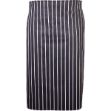 Picture of Navy Butchers Stripe Waist Apron 71cm X 76cm