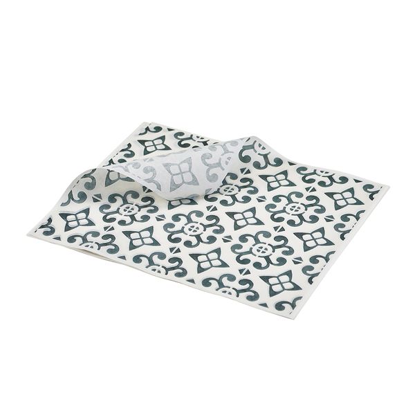 Picture of GenWare Greaseproof Paper Black Mosaic 20 x 25cm 1000/case Clearance