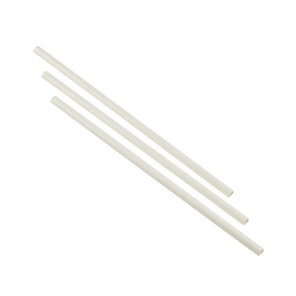 Picture of Paper Cocktail Straws White  14cm (500pcs) Clearance