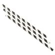 Picture of Paper Straws Black & White Stripes 20cm (500)