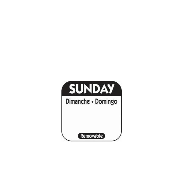 Picture of 25mm Sunday Removable Day Labels (1000) discontinued