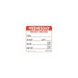 Picture of 50mm Wednesday Removable Day Label (Pack of 500) 