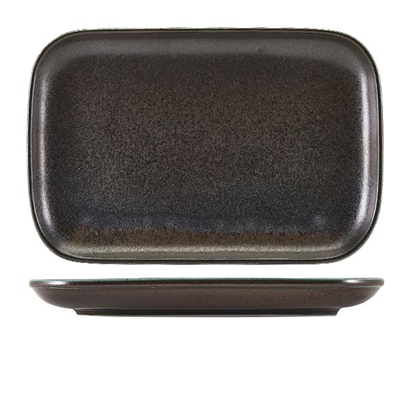 Picture of Terra Porc Black Rect Plate 34.5 x 23.5cm