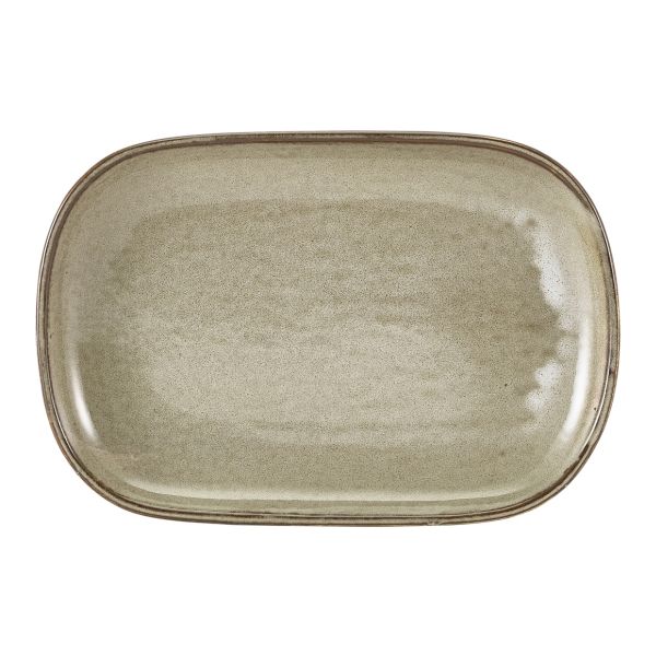 Picture of Terra Porc Grey Rectangular Plate 24 x 16.5cm