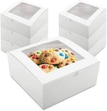 Picture of White Cake Box With Window 20x20x11cm 200pk