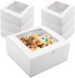 Picture of White Cake Box With Window 20x20x11cm 200pk