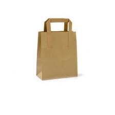Picture of Sos Brown Bag with Tape Handle 7"x11"Small  23cm x 18cm  250pk