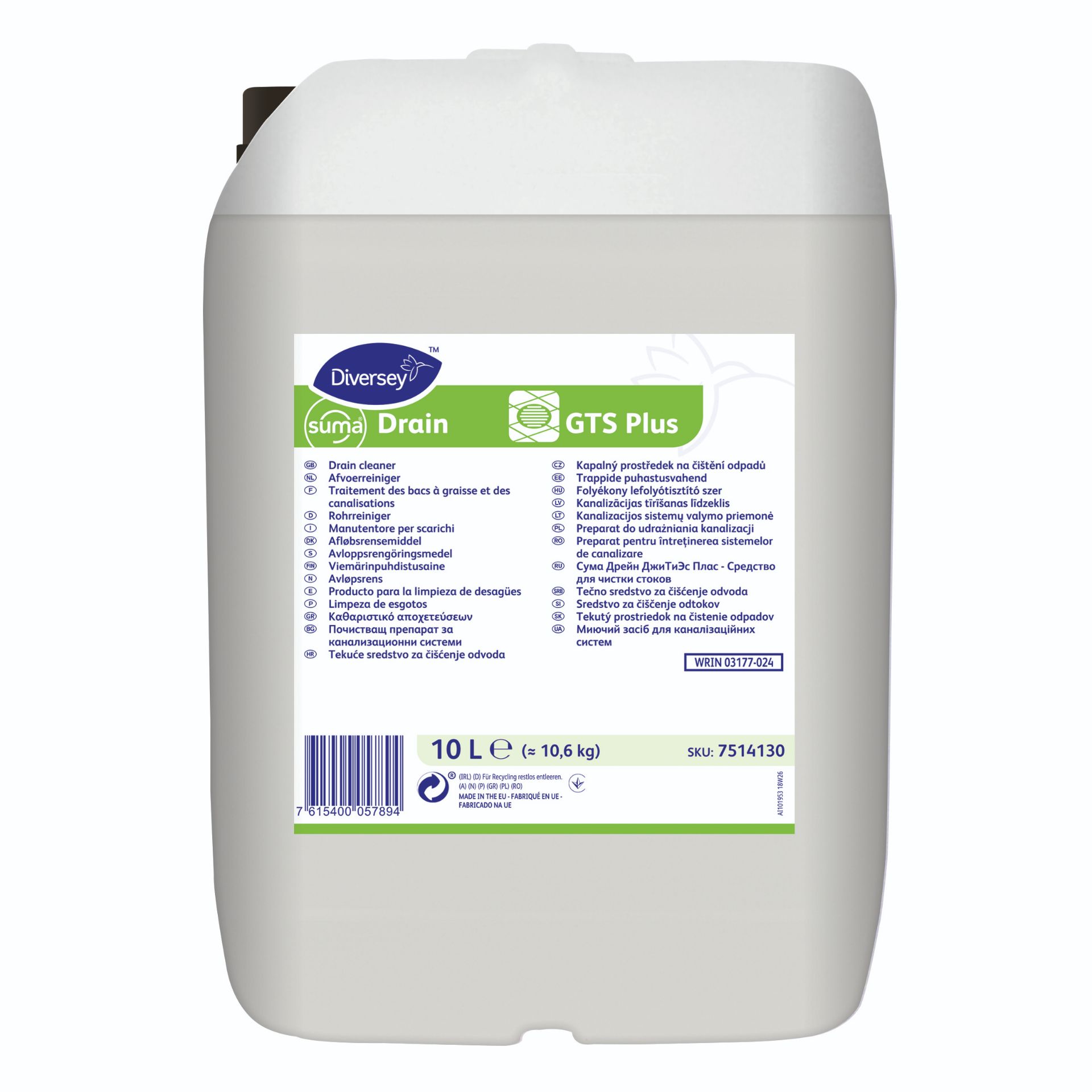 Picture of Suma Drain GTS Plus 10L - Concentrated Biological Drain Maintenance liquid