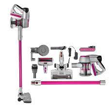 Picture of Inspire Power, Cordless Vacuum Cleaner, includes various attachments.