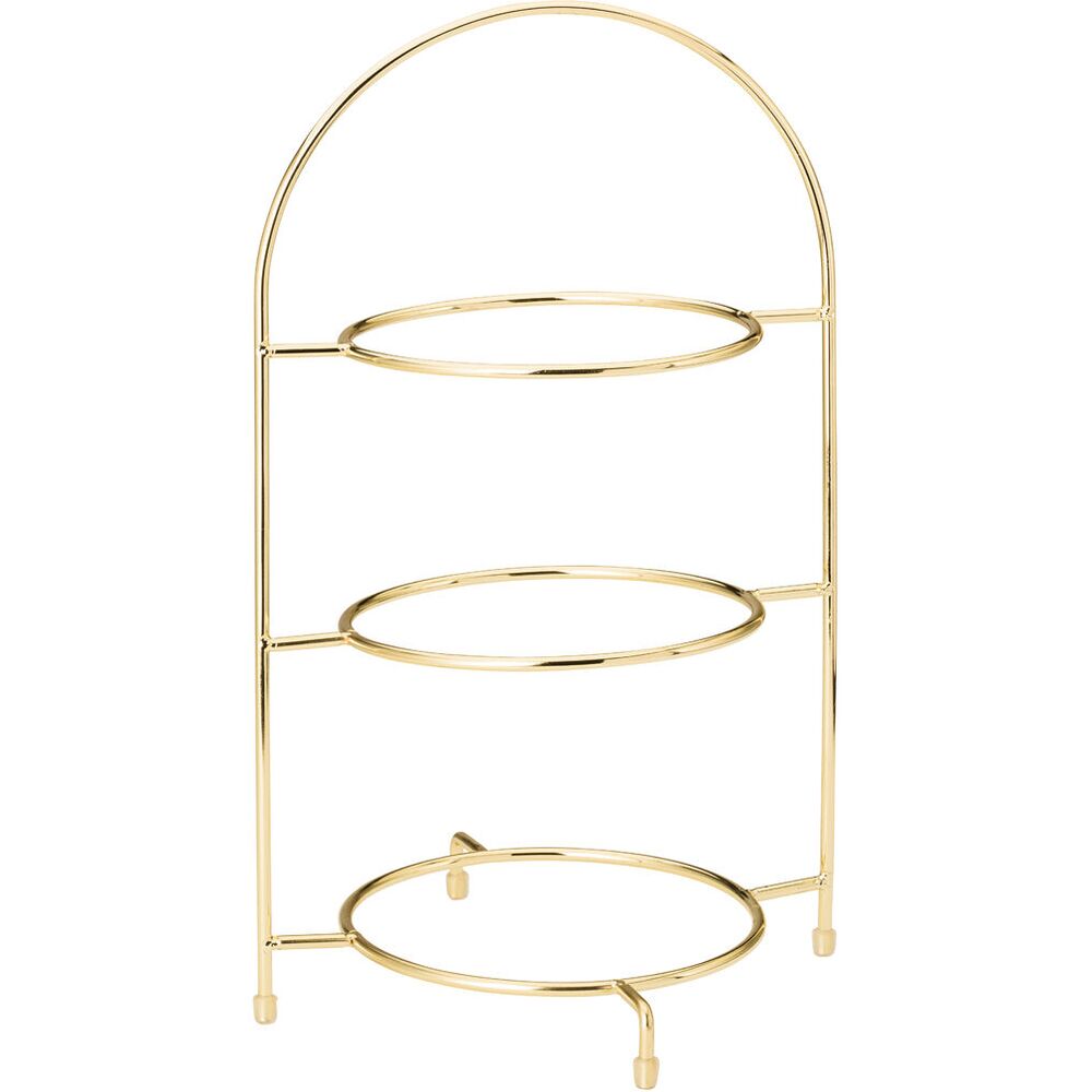 Picture of Gold 3 Tier Plate Stand 16.5" (42cm)