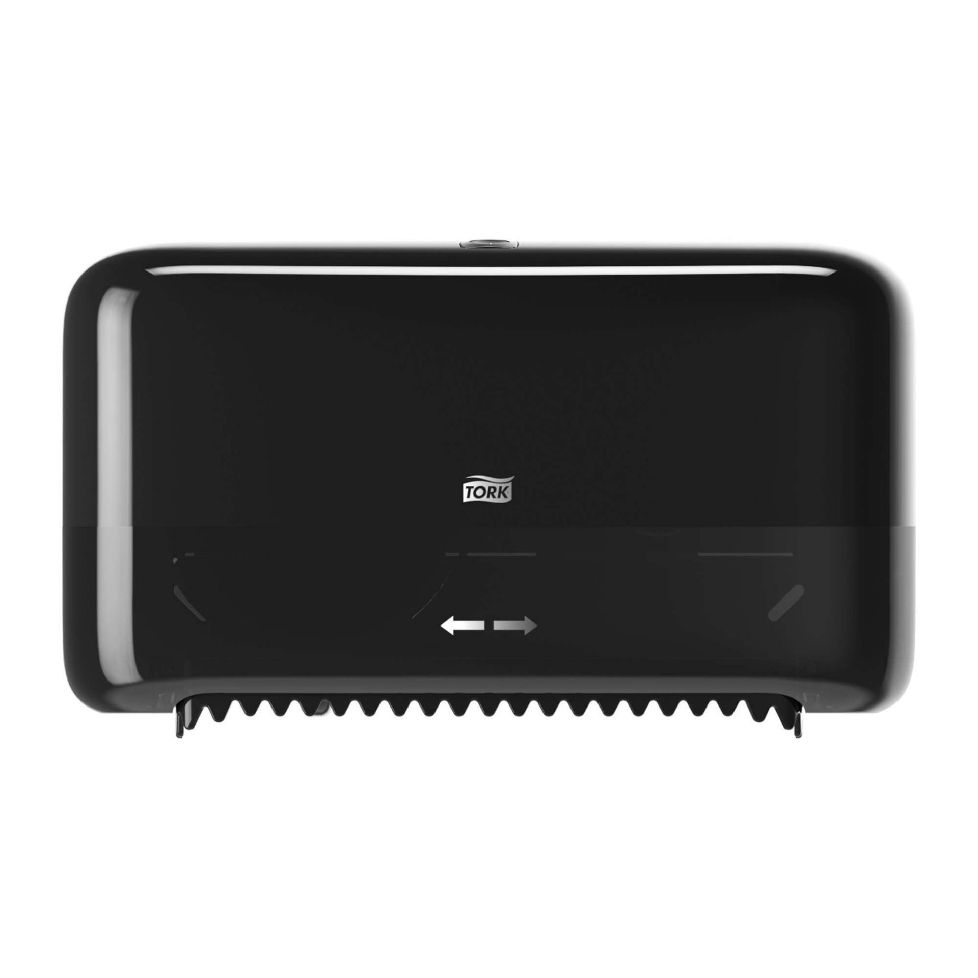 Picture of Tork Coreless Toilet Roll Dispenser Black T7, Mid-Size, Elevation Range, 558048