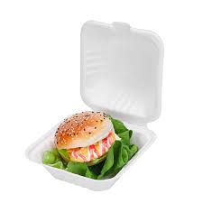 Picture of Leafware Sugarcane / Bagasse 6"Burger Box 400/case 