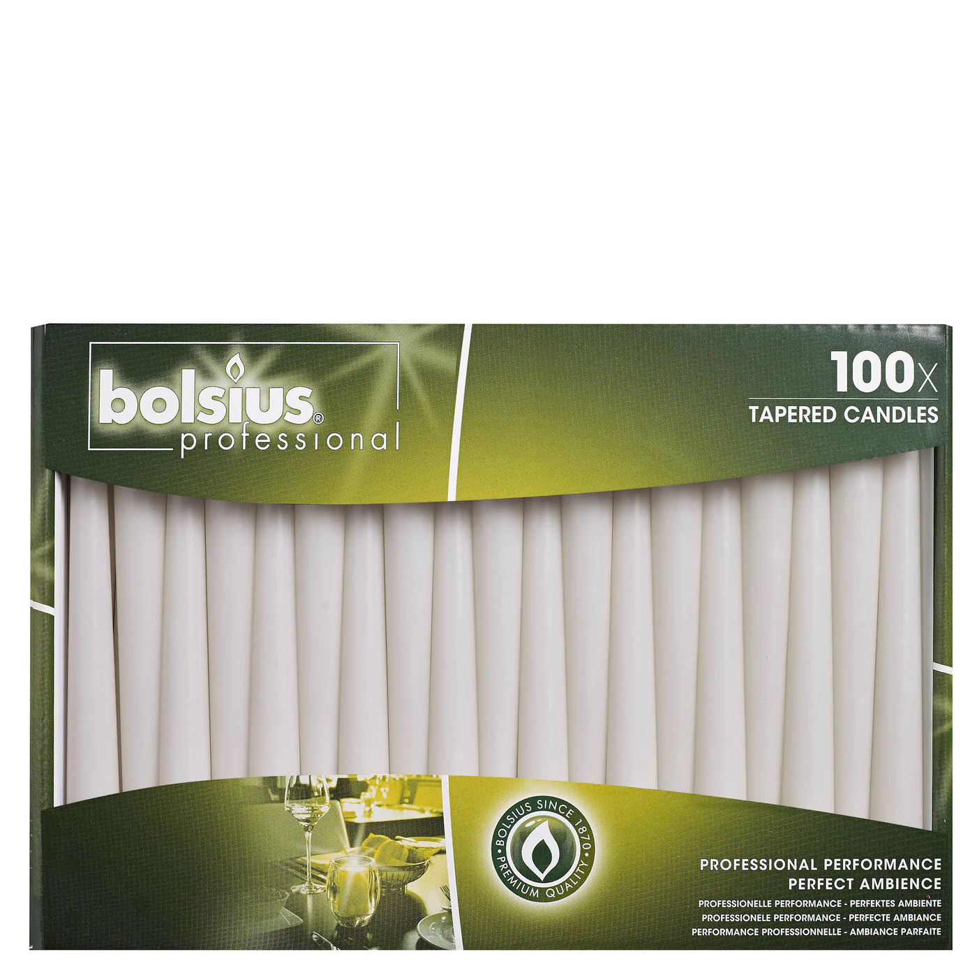 Picture of Tapered WHITE 10" Candles (Pack 100)