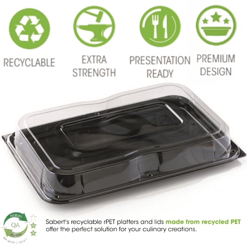 Picture of Sabert Combo Black Platter & Lid  22" 56cm Large (25)