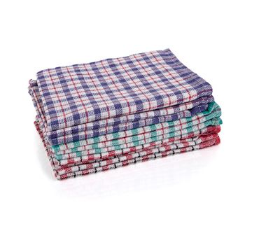 Picture of Coloured Check Light Weight Tea Towel 43x68cm (10) Clearance Value Line