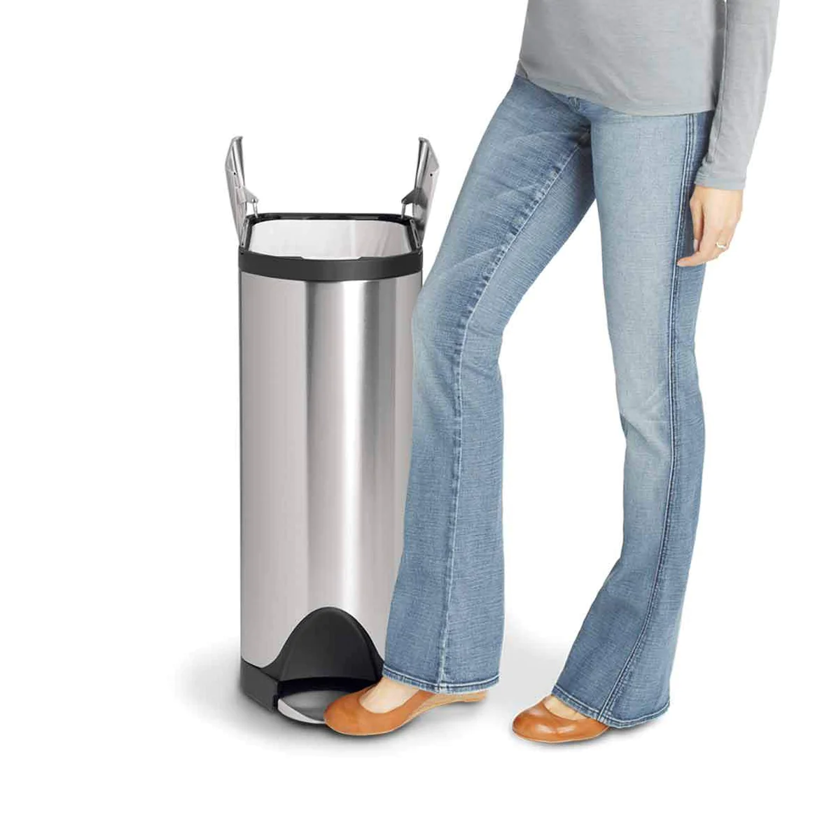 Picture of SimpleHuman 45L S/Steel Butterfly Pedal Bin