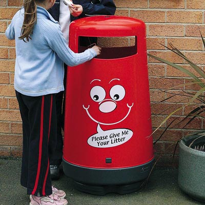 Picture of Topsy 2000™ Litter Bin with Billy Bin-it™ Symbol