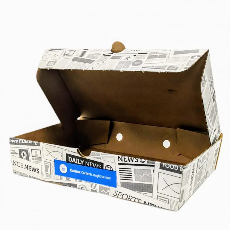 Picture of Large Fish & Chip Biodegradable Corrugated Box 100pk -  310x150x50mm
