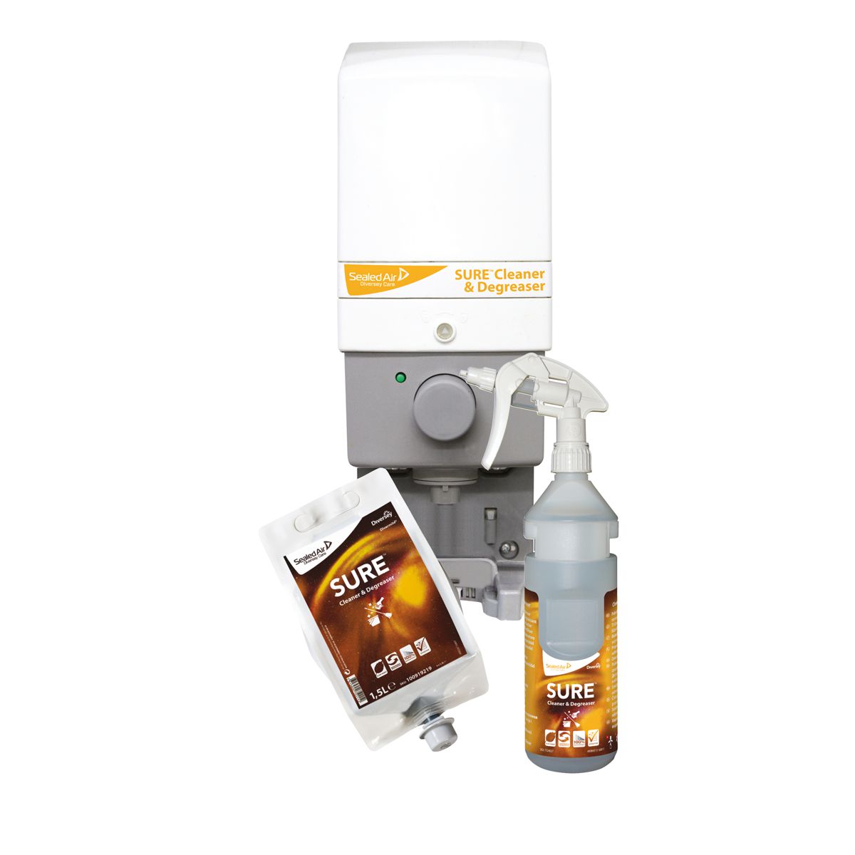 Picture of SURE Cleaner & Degreaser DVM 4x 1.5L - Heavy duty degreaser in Divermite pouch, Free dispenser available.