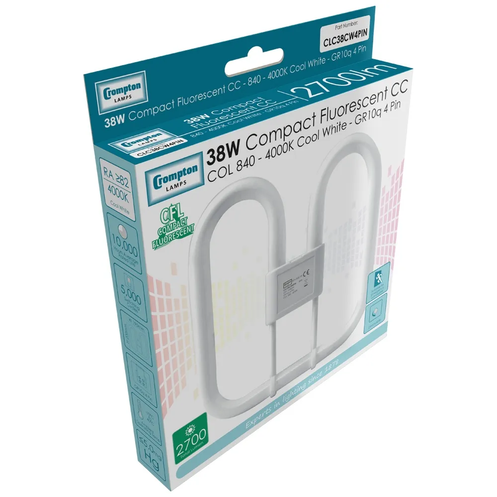 Picture of CROMPTON 38W 4PIN 2D WARM WHITE 10,000HR