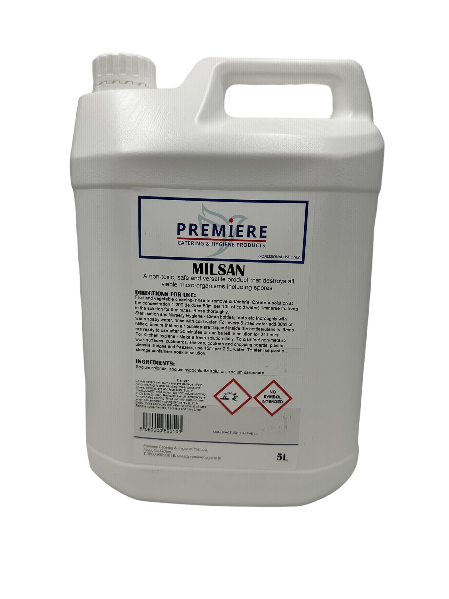 Picture of Milsan, alternative to Milton, sanitising & disinfectant fluid 5L
