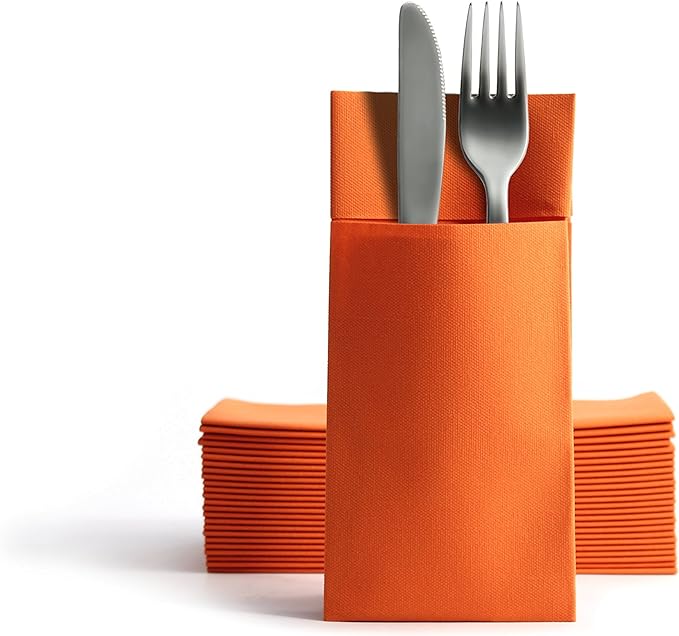 Picture of POP IN LINEN STYLE, TABLIN NAPKIN 40CM 8FOLD TERRA COTA, 500PK