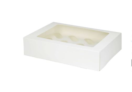 Picture of 12 Cupcake box with insert 6pc glued 100pk