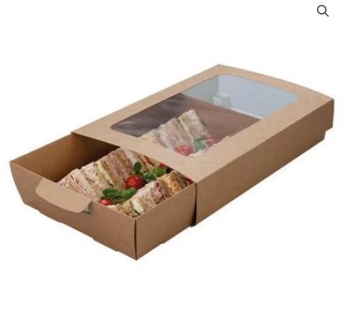 Picture of XCELT443008KRF2 KRAFT PLATTER BOX with Lid Medium size 44x30x8cm (25)