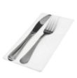 Picture of Linen Style Airlaid Napkins,  40cm Dinner, 8 fold White 500pk