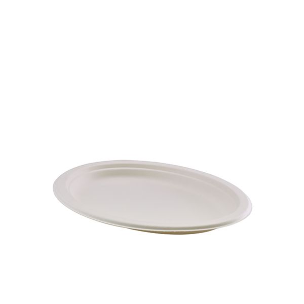Picture of Sugar Cane Bagasse Oval Plate 26cm (50pk)