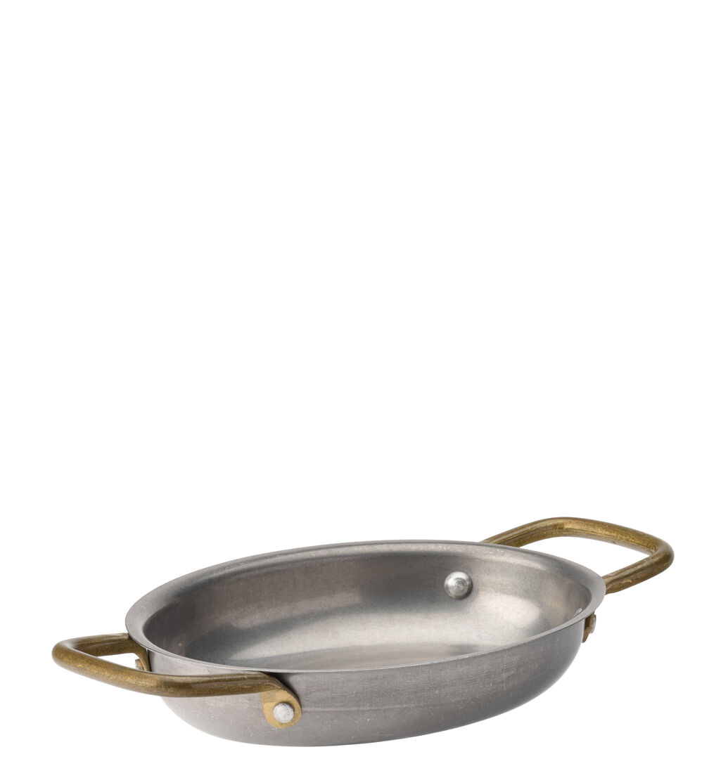 Picture of Vintage Brass Handled Oval Dish 16.5 x 12.5cm