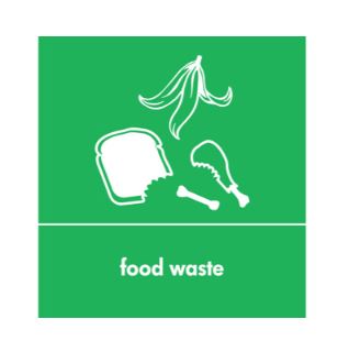 Picture of Recycling Sticker GREEN FOOD  for bins