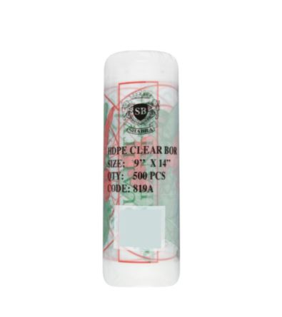 Picture of Colly Fruit & Vegetable bag  HDPE Clear 9"x14" 500 bags/roll