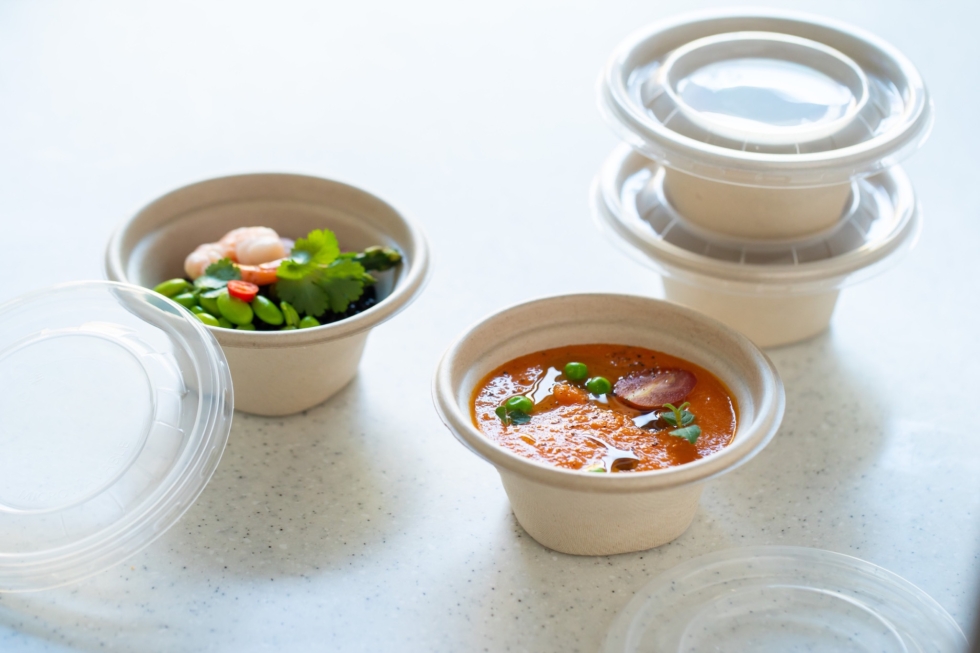 Picture of BePulp Food Packaging made from bagasse, Pulp round bowls 8oz 250ml 1,000 per pack Clearance