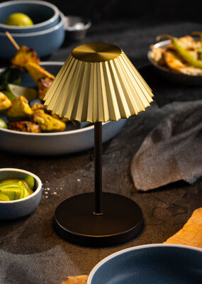 Picture of Aruba LED Cordless Lamp 23cm - Black & Brushed Gold