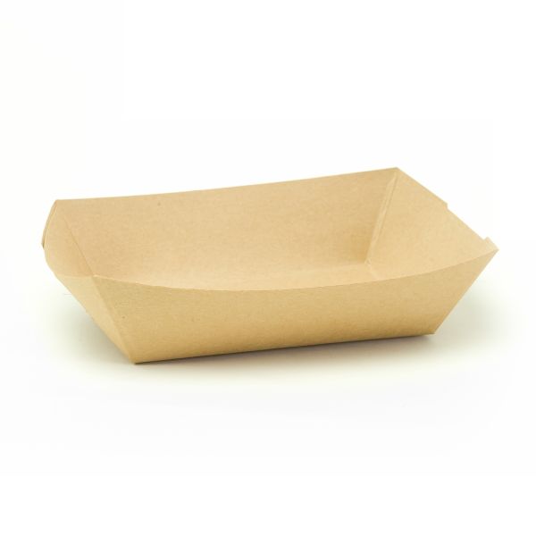 Picture of 1lb Small Kraft Open Food / Chip Tray 1000