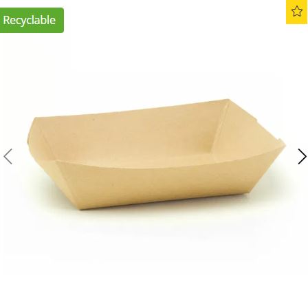 Picture of 2lb Kraft Greenspirit Paper Food Tray - 1000/case