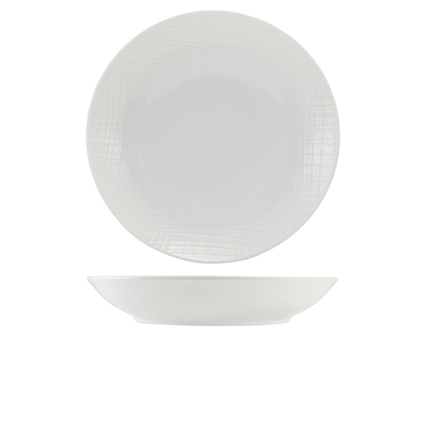 Picture of Incise Porcelain Lavara Coupe Bowl 25.5cm 25.5 x 4.7cm (Dia x H) - 120cl/42oz