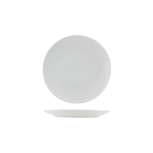 Picture of Incise Porcelain Lavara Coupe Plate 20cm 20.25 x 2.2cm (Dia x H)