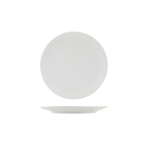Picture of Incise Porcelain Lavara Coupe Plate 23cm 23 x 2.3cm (Dia x H)