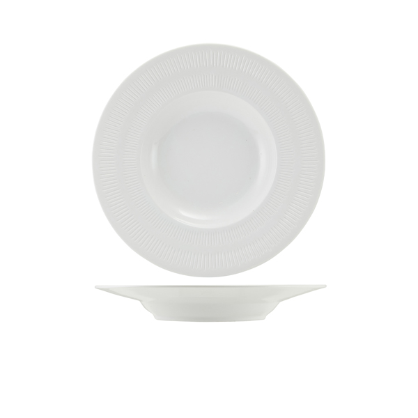 Picture of Incise Porcelain Solara Winged Soup Bowl 24cm