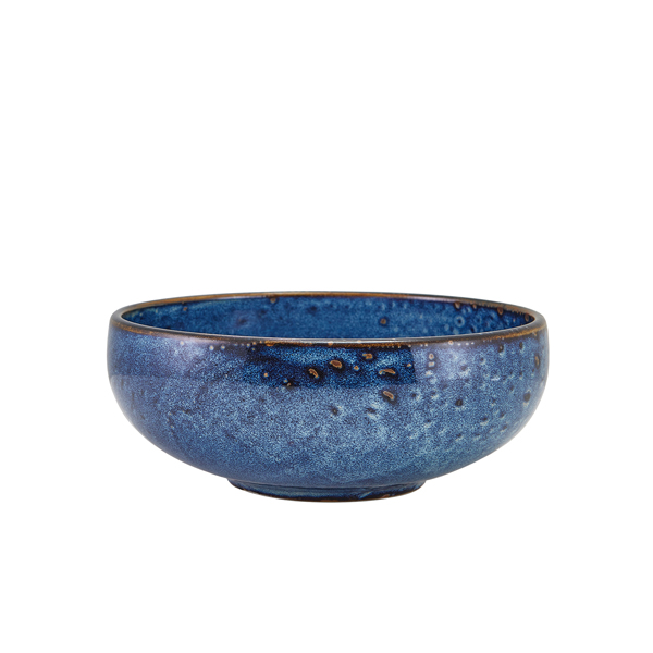 Picture of Terra Porcelain Aqua Blue Belly Bowl 17cm 17 x 6.6cm (Dia x H) - 95cl/33oz
